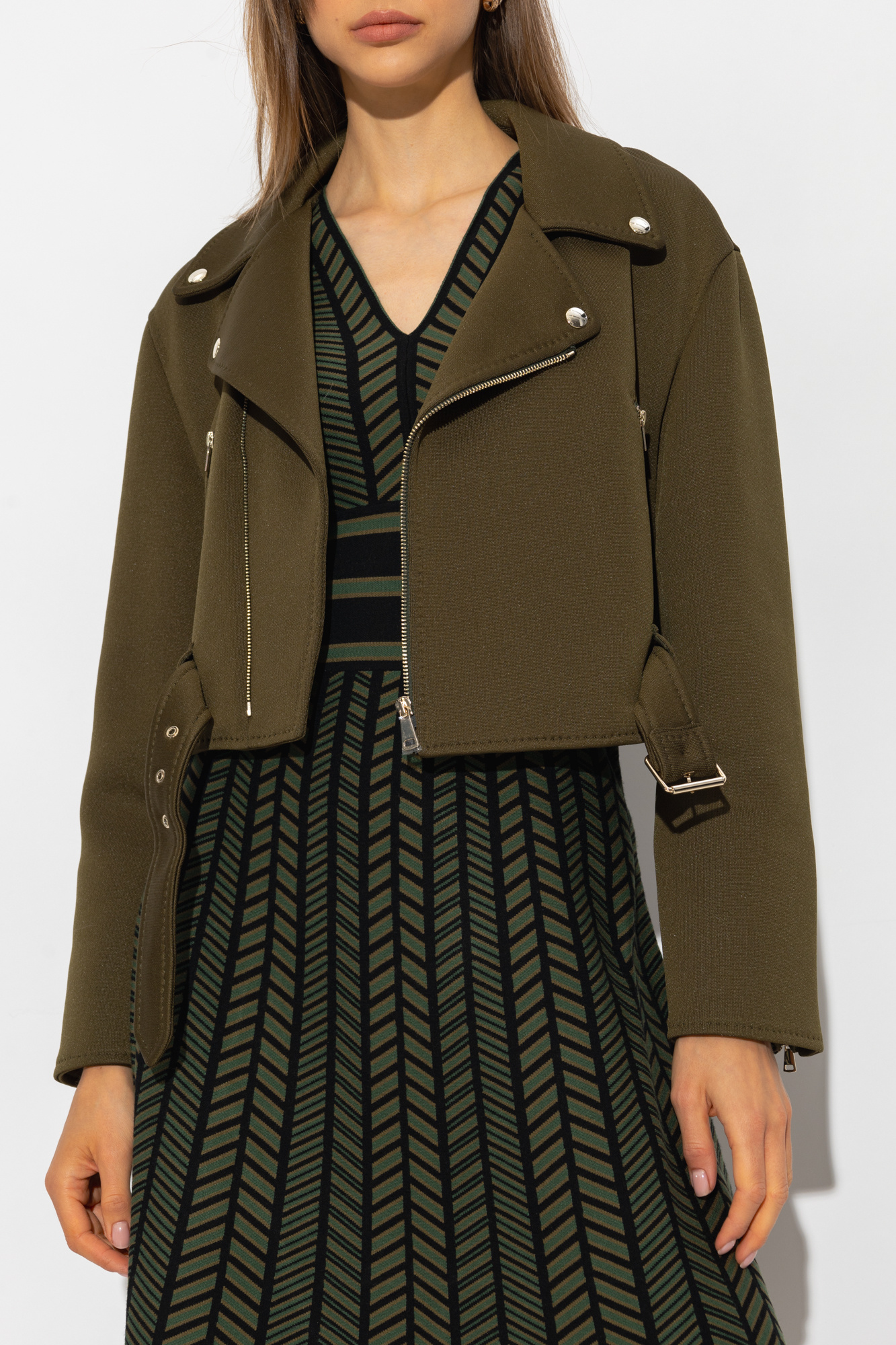 Green 'Spezie' cropped Tech jacket Max Mara
